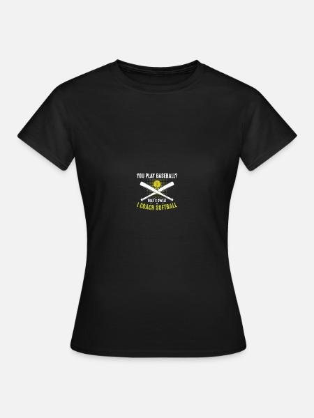 Softball-Trainerin - Frauen T-Shirt - Schwarz
