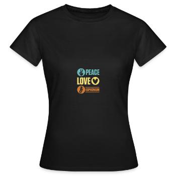 Tiefes Blech Marschieren Bariton Euphonium - Frauen T-Shirt - Schwarz - Vorne - AI Model Female 172 dark (172cm)