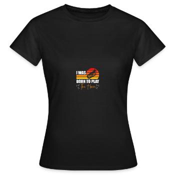 Tiefes Blech Marschieren Bariton Euphonium - Frauen T-Shirt - Schwarz - Vorne - AI Model Female 172 dark (172cm)