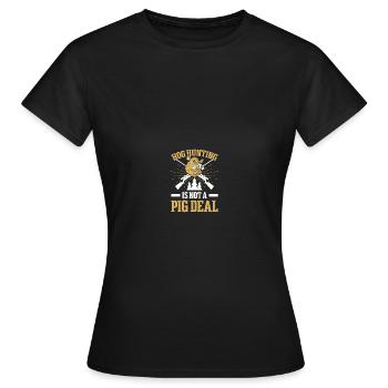 Hog Hunter Pig Hunt - Women's T-Shirt - black - Front - AI Model Female 172 dark (172cm)