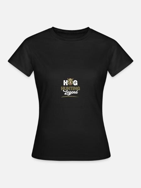 Hog Hunter Schweinejagd - T-shirt dam - svart