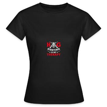 Hog Hunter Pig Hunt - Women's T-Shirt - black - Front - AI Model Female 172 dark (172cm)