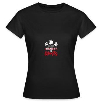 Paranormaler Ermittler Geisterjäger - Frauen T-Shirt - Schwarz - Vorne - AI Model Female 172 dark (172cm)