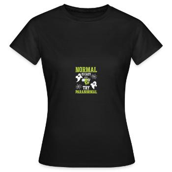 Paranormaler Ermittler Geisterjäger - Frauen T-Shirt - Schwarz - Vorne - AI Model Female 172 dark (172cm)