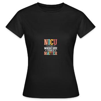 Soeur de l’USIN - T-shirt Femme - noir - Devant - AI Model Female 172 dark (172cm)