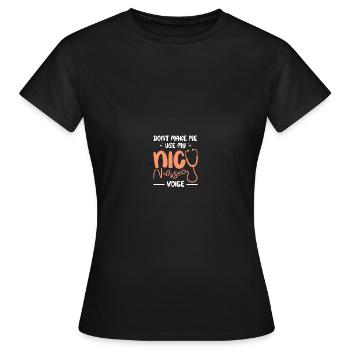 Soeur de l’USIN - T-shirt Femme - noir - Devant - AI Model Female 172 dark (172cm)