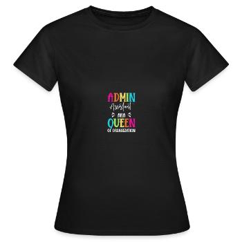 Journée des professionnels de l’administration - T-shirt Femme - noir - Devant - AI Model Female 172 dark (172cm)