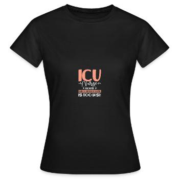 Soins intensifs infirmiers - T-shirt Femme - noir - Devant - AI Model Female 172 dark (172cm)