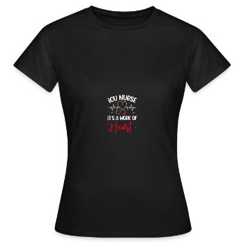Soins intensifs infirmiers - T-shirt Femme - noir - Devant - AI Model Female 172 dark (172cm)