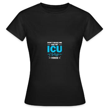 Soins intensifs infirmiers - T-shirt Femme - noir - Devant - AI Model Female 172 dark (172cm)