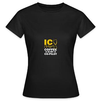 Soins intensifs infirmiers - T-shirt Femme - noir - Devant - AI Model Female 172 dark (172cm)