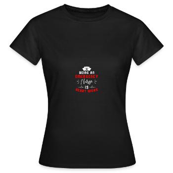 Infirmière d’urgence Infirmière d’urgence - T-shirt Femme - noir - Devant - AI Model Female 172 dark (172cm)