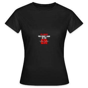 Infirmière d’urgence Infirmière d’urgence - T-shirt Femme - noir - Devant - AI Model Female 172 dark (172cm)