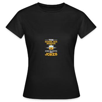 Schulbus-Monitor - Frauen T-Shirt - Schwarz - Vorne - AI Model Female 172 dark (172cm)