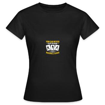 Baseball Card Collector Baseball Card - T-shirt Femme - noir - Devant - AI Model Female 172 dark (172cm)