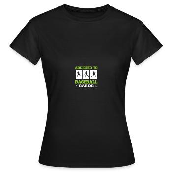 Baseball Card Collector Baseball Card - T-shirt Femme - noir - Devant - AI Model Female 172 dark (172cm)