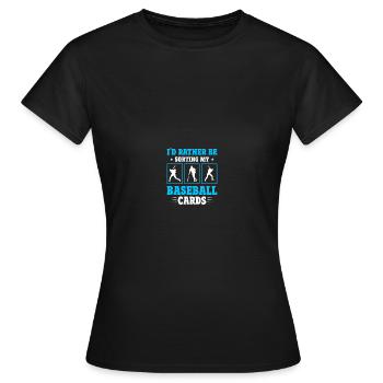 Baseball Card Collector Baseball Card - T-shirt Femme - noir - Devant - AI Model Female 172 dark (172cm)