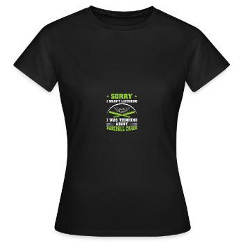 Baseball Card Collector Baseball Card - T-shirt Femme - noir - Devant - AI Model Female 172 dark (172cm)