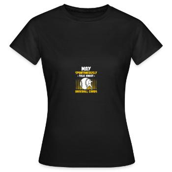 Baseball Card Collector Baseball Card - T-shirt Femme - noir - Devant - AI Model Female 172 dark (172cm)