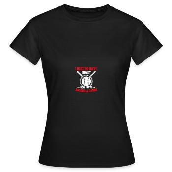 Baseball Card Collector Baseball Card - T-shirt Femme - noir - Devant - AI Model Female 172 dark (172cm)