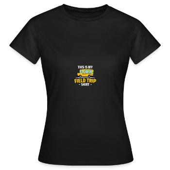 Journée d’excursion de l’enseignant sur le terrain - T-shirt Femme - noir - Devant - AI Model Female 172 dark (172cm)