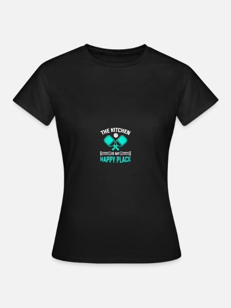 Pickle Ball Pickleball Küche - Frauen T-Shirt - Schwarz