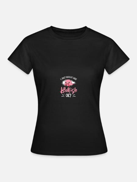 Blob-Fisch Blobfisch - Frauen T-Shirt - Schwarz