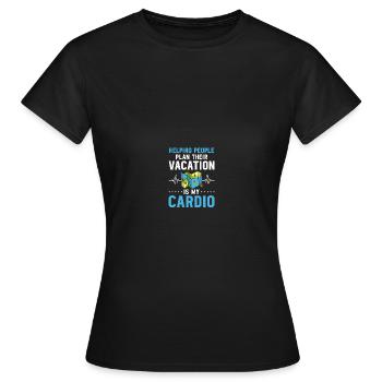 Planificateur de vacances Agence de voyages Agence de voyages - T-shirt Femme - noir - Devant - AI Model Female 172 dark (172cm)
