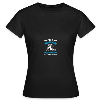 Planificateur de vacances Agence de voyages Agence de voyages - T-shirt Femme - noir - Devant - AI Model Female 172 dark (172cm)