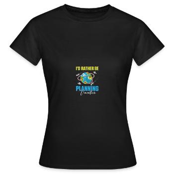Planificateur de vacances Agence de voyages Agence de voyages - T-shirt Femme - noir - Devant - AI Model Female 172 dark (172cm)