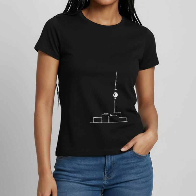 Fernsehturm Minimal w Frauen T-Shirt
