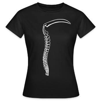 SpineDeath - T-shirt Femme - noir - Devant - AI Model Female 172 dark (172cm)