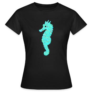 Hippocampe, hippocampe, - T-shirt Femme - noir - Devant - AI Model Female 172 dark (172cm)