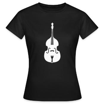 Kontrabass - Frauen T-Shirt - Schwarz - Vorne - AI Model Female 172 dark (172cm)