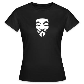 GUY FAWKES, anonymous, occupy - Frauen T-Shirt - Schwarz - Vorne - AI Model Female 172 dark (172cm)