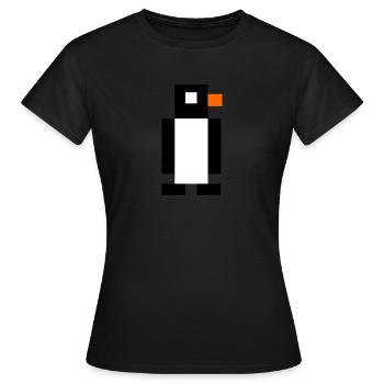 Pingouin pixel - T-shirt Femme - noir - Devant - AI Model Female 172 dark (172cm)
