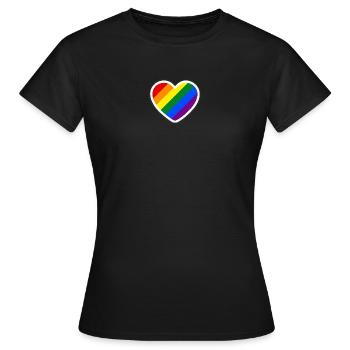 Fahne homosexuell herz - Frauen T-Shirt - Schwarz - Vorne - AI Model Female 172 dark (172cm)