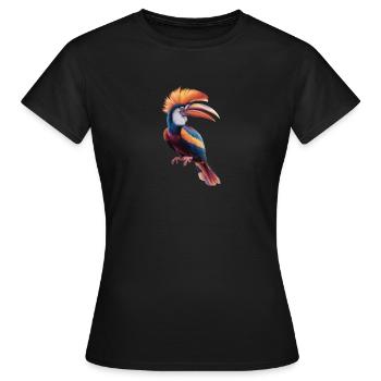 Pinson à spectre vibrant - T-shirt Femme - noir - Devant - AI Model Female 172 dark (172cm)