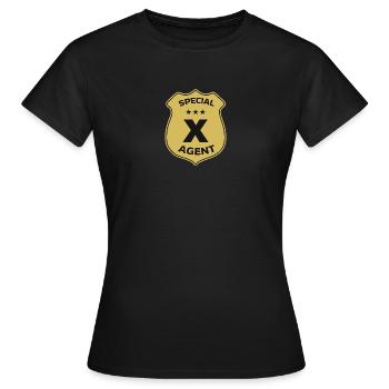 Special Agent X - Frauen T-Shirt - Schwarz - Vorne - AI Model Female 172 dark (172cm)