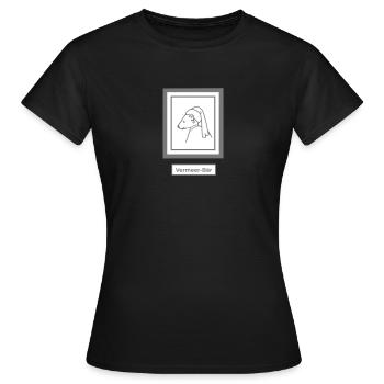 Ours Vermeer - T-shirt Femme - noir - Devant - AI Model Female 172 dark (172cm)