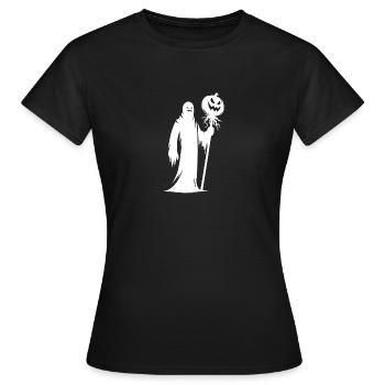 Unheimlicher Zauber Halloween Kürbis - Frauen T-Shirt - Schwarz - Vorne - AI Model Female 172 dark (172cm)