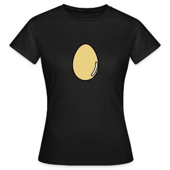 Ei - Frauen T-Shirt - Schwarz - Vorne - AI Model Female 172 dark (172cm)