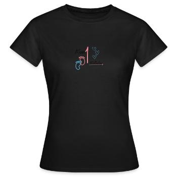 Muttertagsgeschenk Artikel - Frauen T-Shirt - Schwarz - Vorne - AI Model Female 172 dark (172cm)