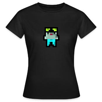 Pixel Küken - Frauen T-Shirt - Schwarz - Vorne - AI Model Female 172 dark (172cm)