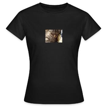 cat, kitten, kitty - Women's T-Shirt - black - Front - AI Model Female 172 dark (172cm)
