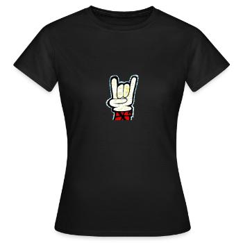 Rock sur graffiti - T-shirt Femme - noir - Devant - AI Model Female 172 dark (172cm)