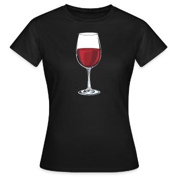 Vin alcool alcool verre à vin rouge vin vin vin - T-shirt Femme - noir - Devant - AI Model Female 172 dark (172cm)