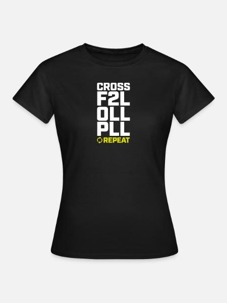 CFOP REPEAT. Cubing-Cube-Cuber-Speedcubing - Frauen T-Shirt - Schwarz
