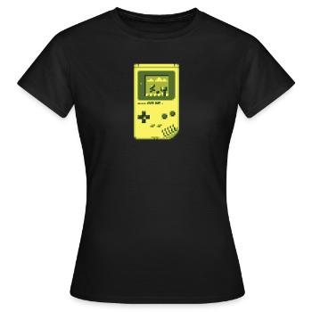 GB Pixel Handheld Retro Gaming Console (Mario) - Women's T-Shirt - black - Front - AI Model Female 172 dark (172cm)