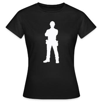 Construction Worker Construction Silhouette - Women's T-Shirt - black - Front - AI Model Female 172 dark (172cm)
